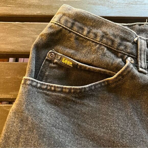 Vintage Lee Black Denim Jeans (36 x 34) (Made in USA 🇺🇸) - Picture 5 of 6